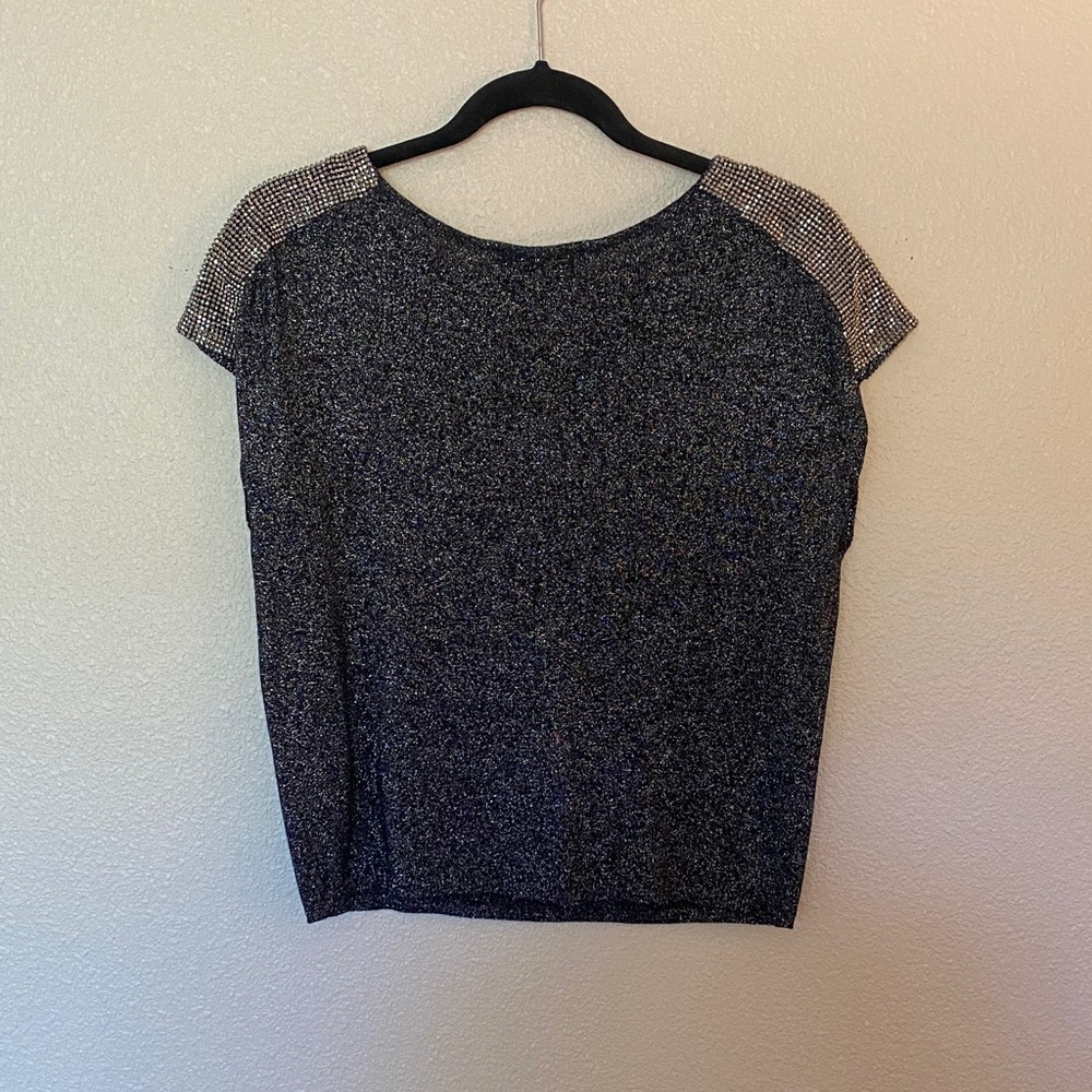 Zara Black and Silver Blouse